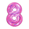 NUMERO UNO PINK - GLITTER OLOGRAFICO MYLAR