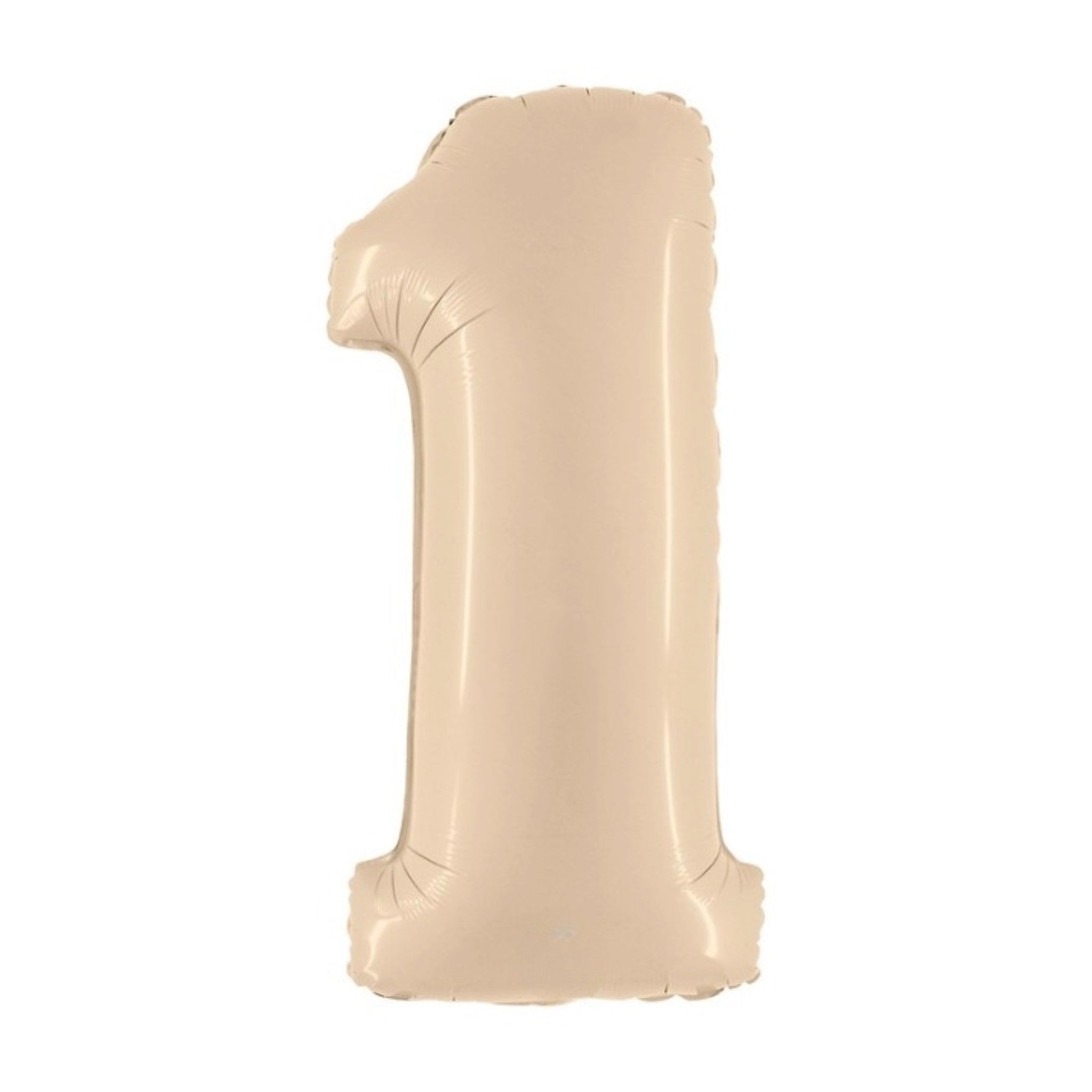 Palloncino 40 mylar Numero 3 Crema Satinato Satin Cream